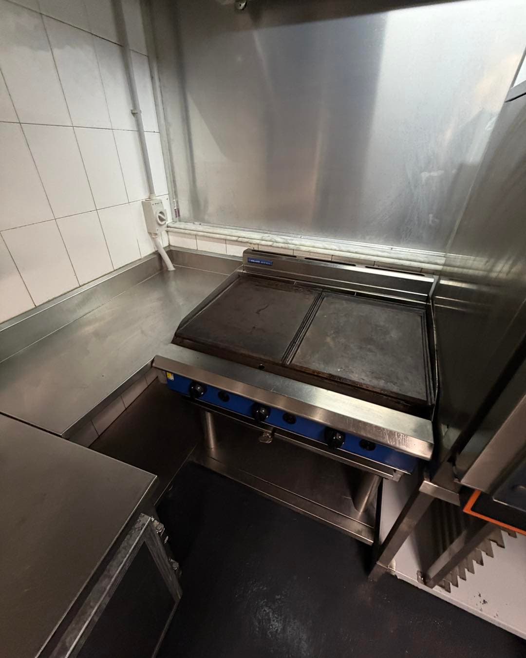 Commercial kitchen prep area cleaned